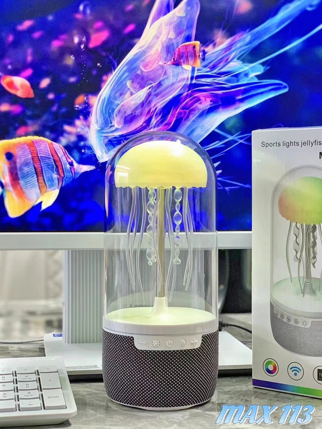 Cross-border new MAX113 jellyfish Bluetooth audio moves with the sound Bluetooth rhythm speaker desktop atmosphere light home
