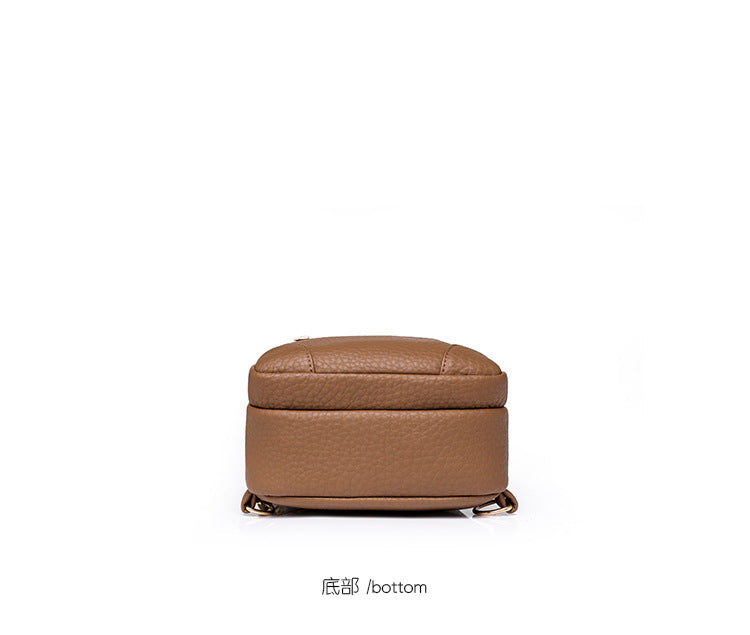 Cross-border Women's Chest Bag Soft Leather Fashion New Chest Crossbody Bag 2024 All-match Outgoing Backpack Casual Shoulder Bag
