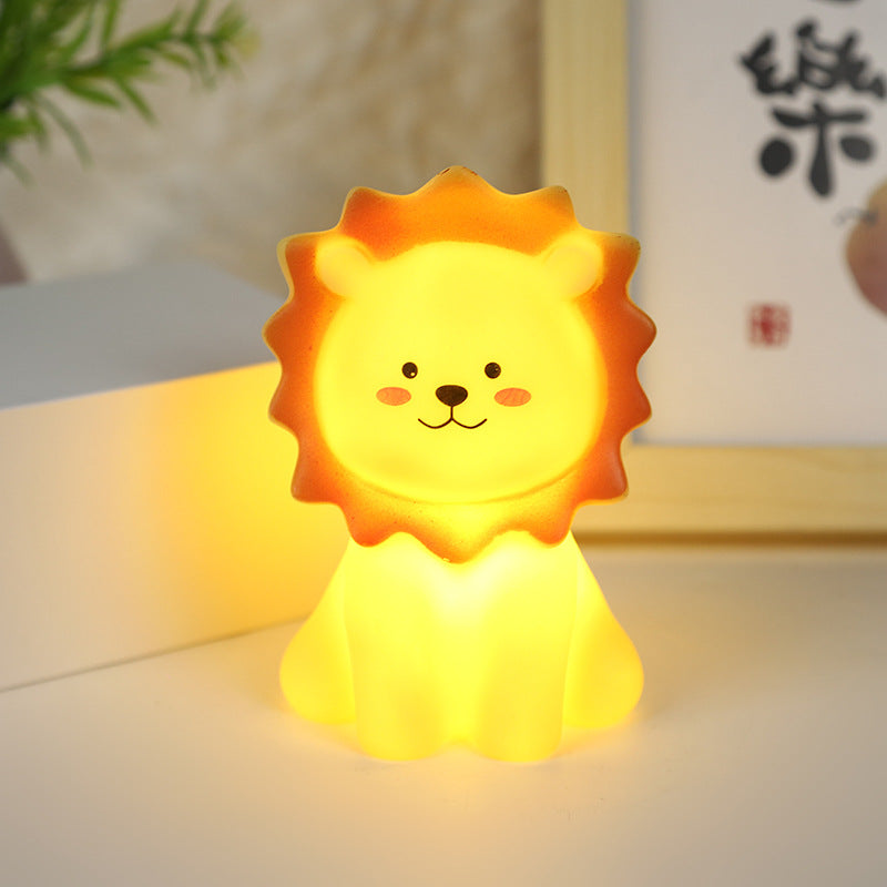 New cartoon little lion night light baby elephant shape stall supply toys LED children's bedside lamp small gifts