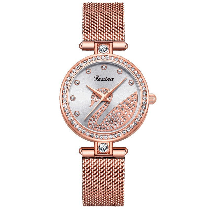 Modisches und elegantes fünfteiliges Geschenkset mit Armbanduhr für Damen