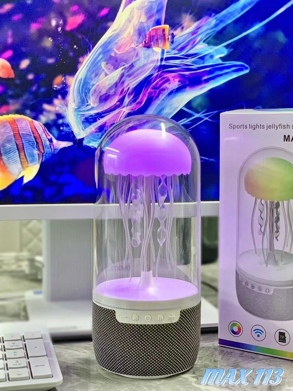 Cross-border new MAX113 jellyfish Bluetooth audio moves with the sound Bluetooth rhythm speaker desktop atmosphere light home