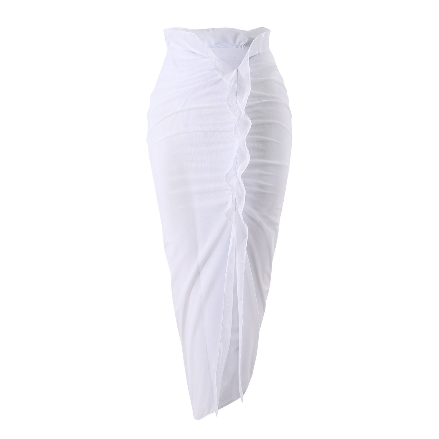 2025 European and American Color Matching Sexy New Rose Three-Piece Mesh Long Skirt Swimsuit Swimsuit Bikini Bikini