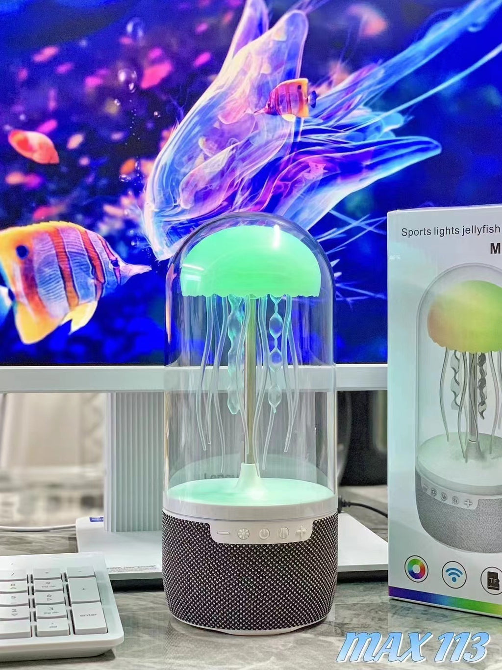 Cross-border new MAX113 jellyfish Bluetooth audio moves with the sound Bluetooth rhythm speaker desktop atmosphere light home