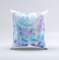 Watercolor Dreamcatcher Ink-Fuzed Decorative Throw Pillow – Handmade in Virginia