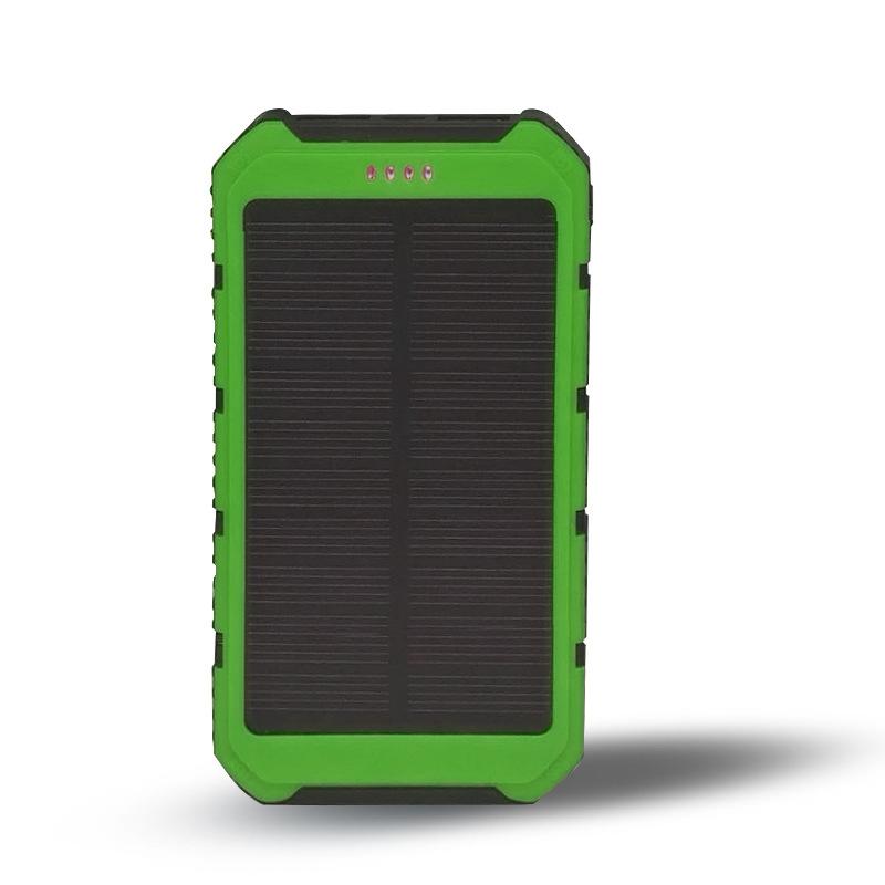 Solar Power Bank – 6000mAh, Dual USB, Built-In Flashlight, Water-Resistant