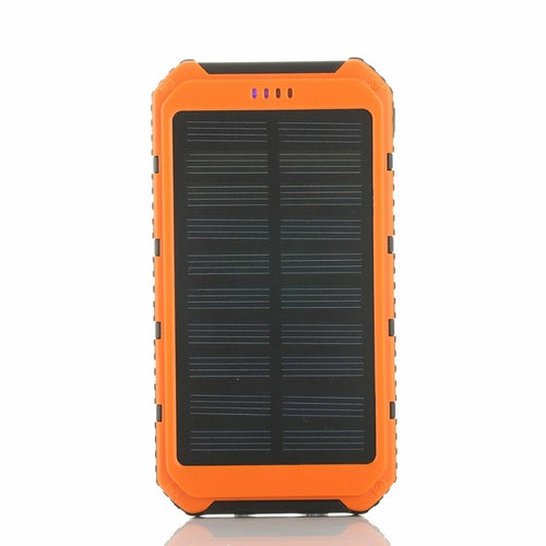 Solar Power Bank – 6000mAh, Dual USB, Built-In Flashlight, Water-Resistant