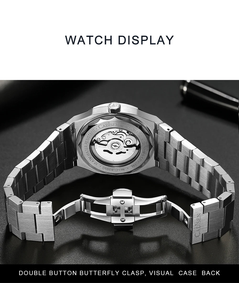 CADISEN C8200 Men’s Automatic Watch with Steel Bracelet