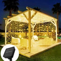 Solar Curtain String Lights 3x3M 300LED Fairy Holiday Decorations Christmas Birthday  for Party Garden Home Wedding Decoration