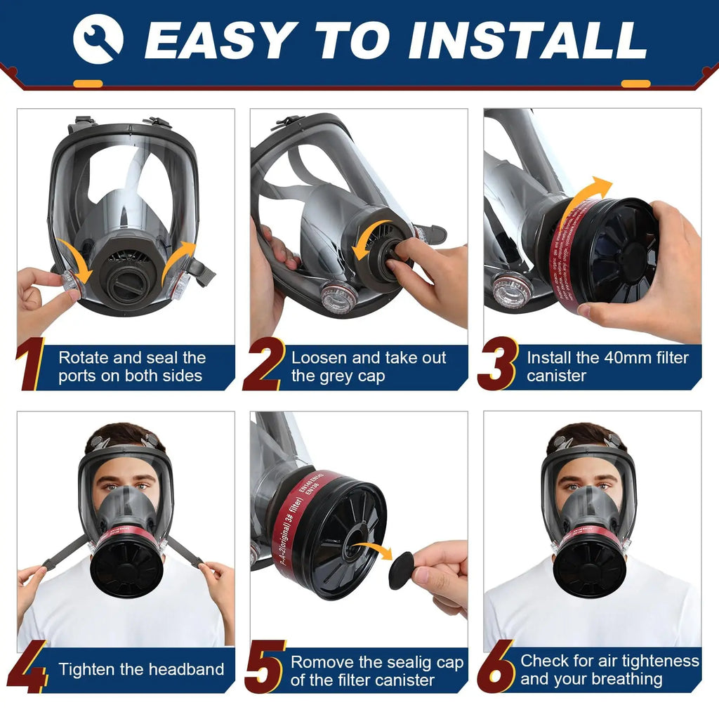 6803 Full-Face Respirator Mask Kit