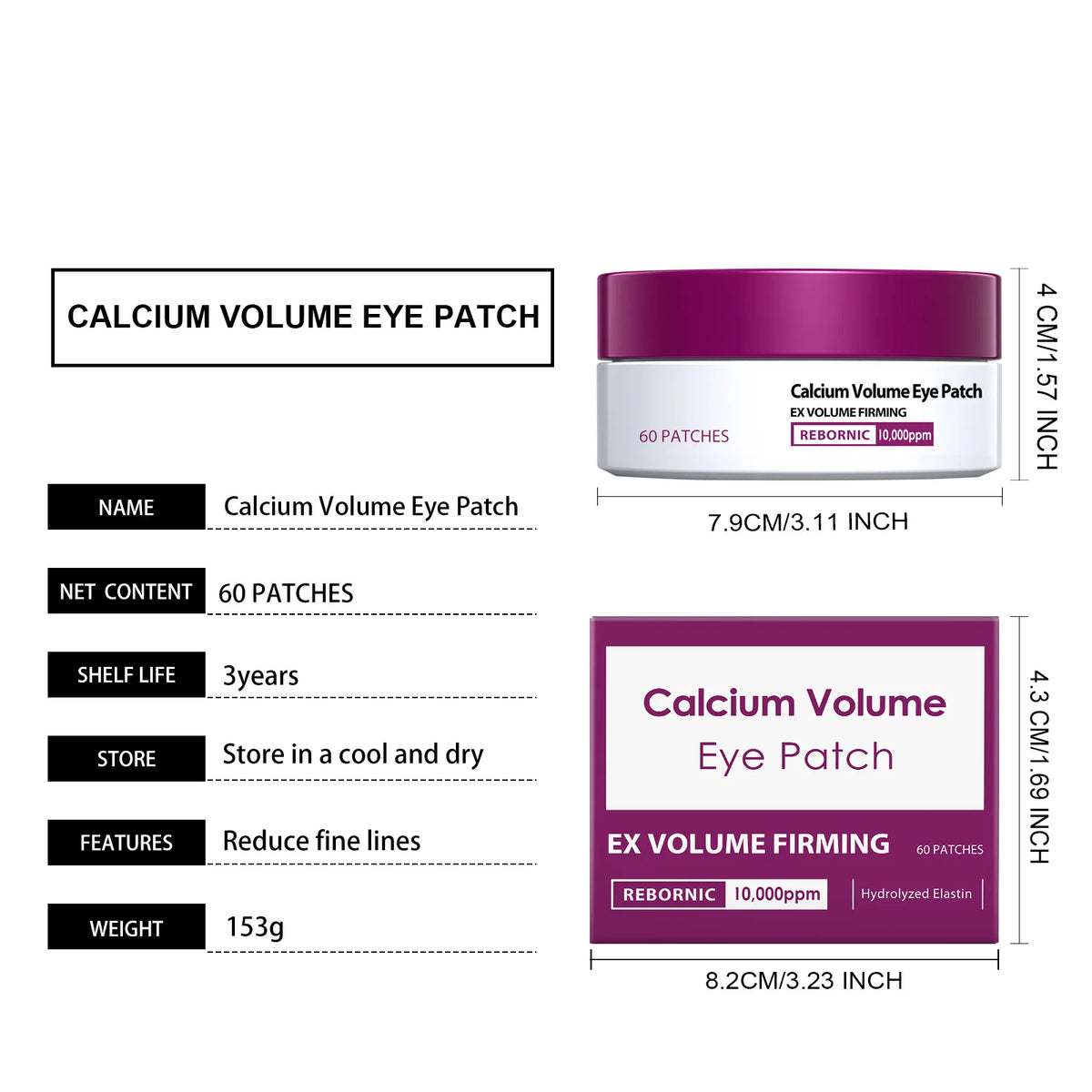 Calcium Anti-Aging Skincare Set – B12 Spicule Serum, Eye Patches & Multi Balm, Fades Fine Lines & Dark Circles