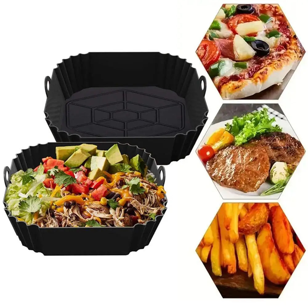 Reusable Square Silicone Air Fryer Liner – 1 Piece