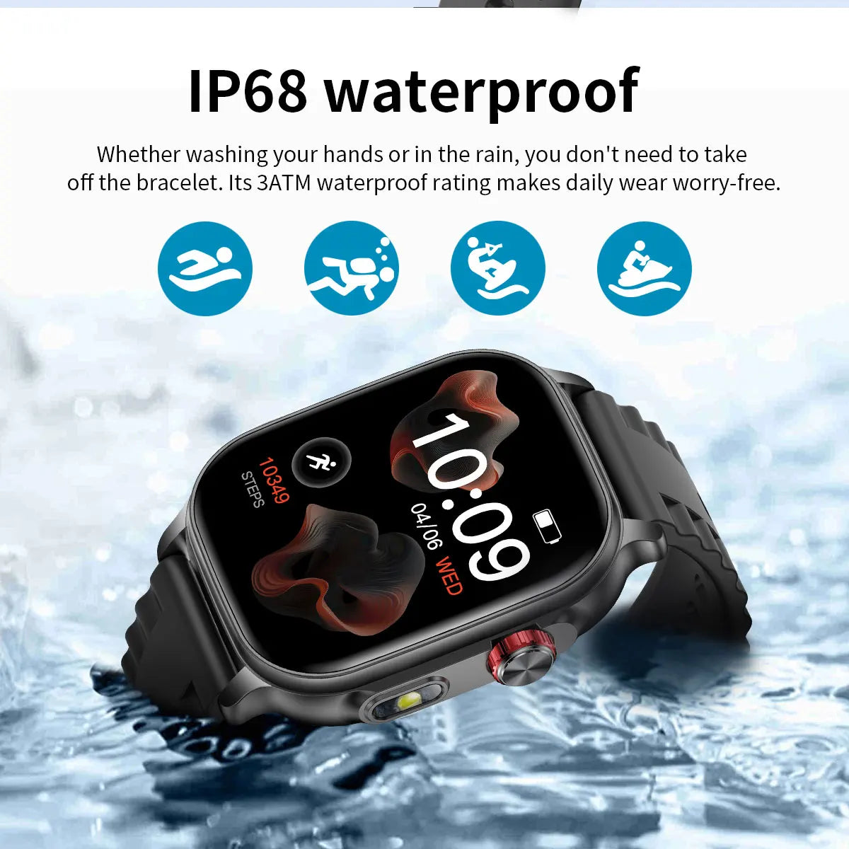 Bluetooth Calling Smartwatch with LED Flashlight