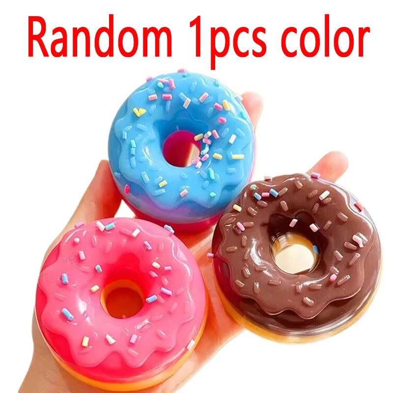 New Doh Egg Donut Sensory Fidget Toy Stress Relief ADHD Anxiety Calming Desk Ornament Focus Squeeze Stressbuster for Kids Adults