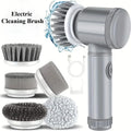 Rechargeable Electric Spin Scrubber with 5 Cleaning Heads