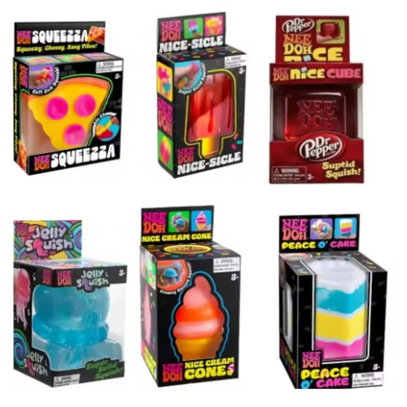 2026 Hot New Nee Doh Nice Cube Soft Rubber Squeezing Cube Sensory Decompression Office Relieves Anxiety Pinching Music