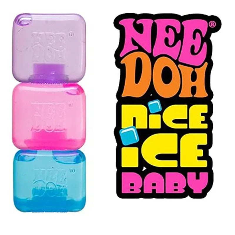 Nee Doh Pizza Sensory Fidget Cube, Stress Relief Squishy Squeeze Toy Anti-Anxiety Desk Toy & Ideal Holiday Gift for Kids  Adults