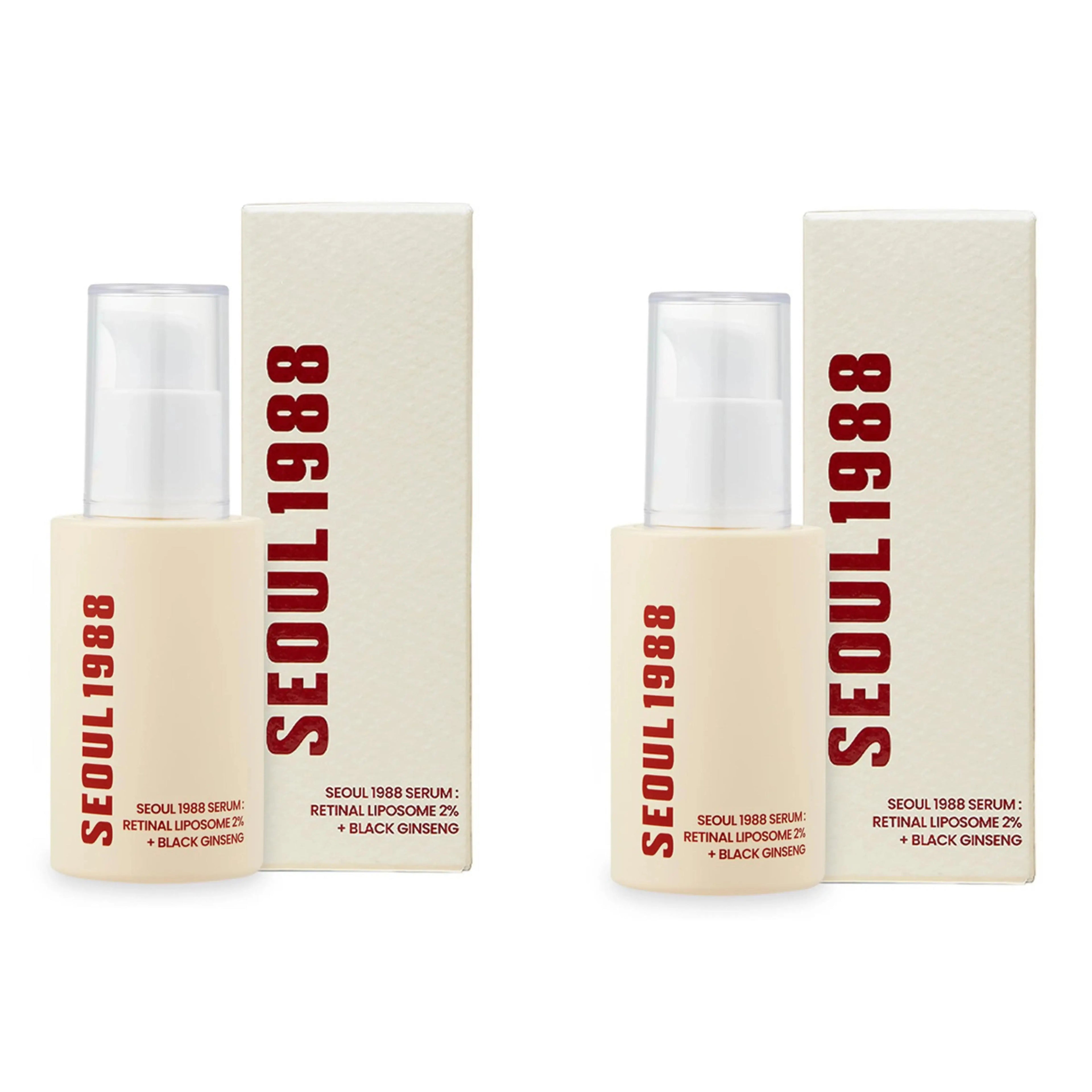 Korean 1988 Retinol Face Care Serum,Black Ginseng Niacinamide Vitamin C Moisturizing Firming Ampoule,Anti Aging Wrinkle Skincare