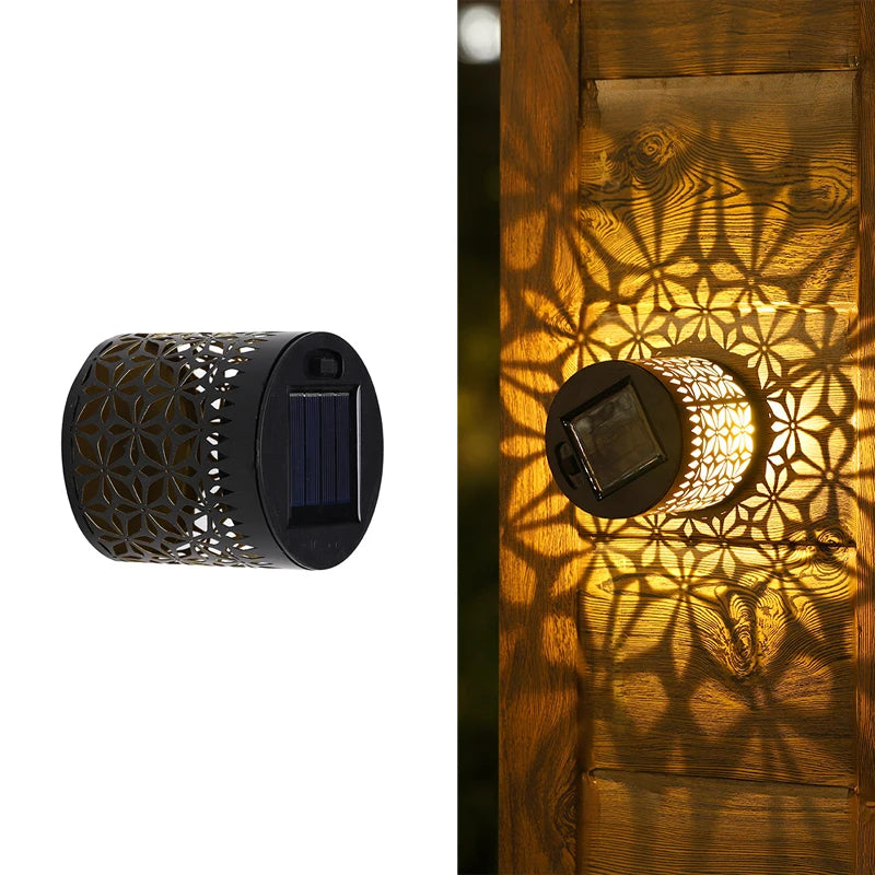 Solar Mandala Fence Wall Lights Garden Decoration  Party Courtyard Decoration Solar Garden Light Garden Patio Walkway Decor