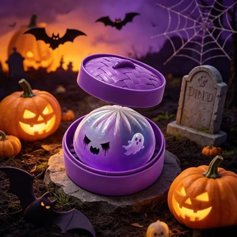 Halloween Ghost Dumpling Squishy – 1, 2, or 3 Pieces