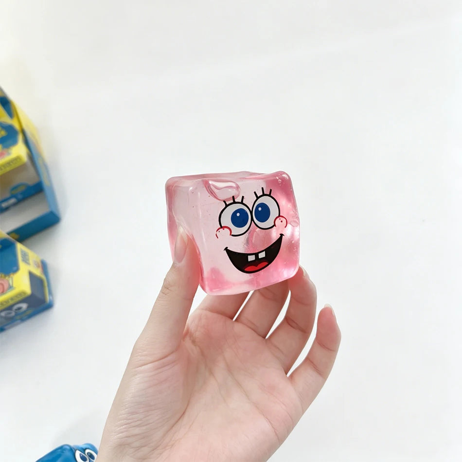 Squishy In Stock SpongeBob Squishy Stress Relief Cube Toy, Malt Sugar Slow Rebound Squeeze Fidget Toy Birthday Gift
