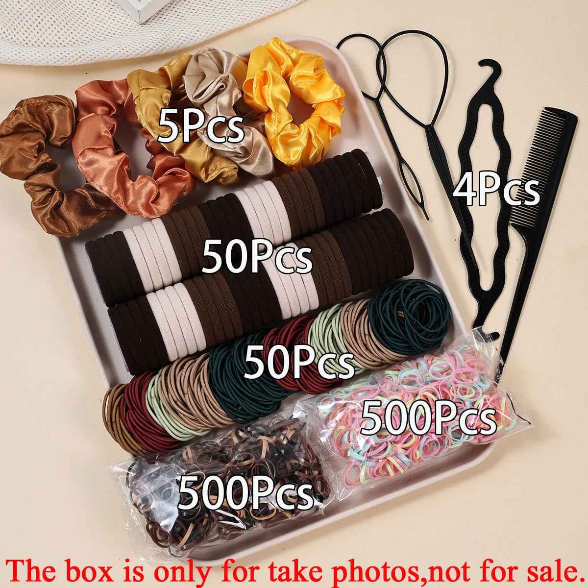 Hair Accessory Set – Scrunchies, Hair Ties & Styling Tools