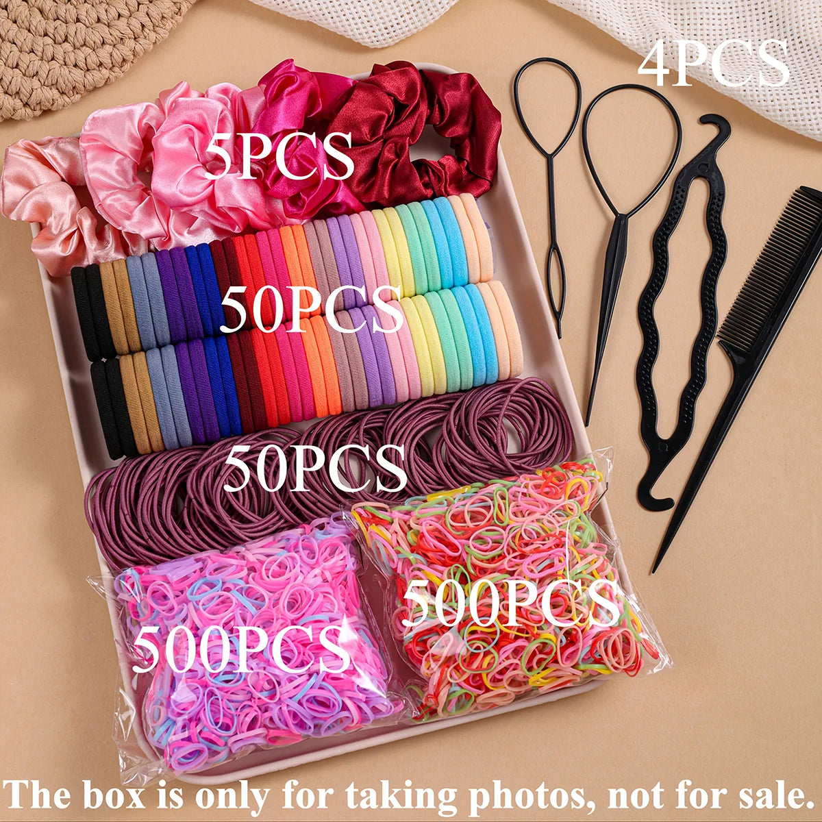 Hair Accessory Set – Scrunchies, Hair Ties & Styling Tools