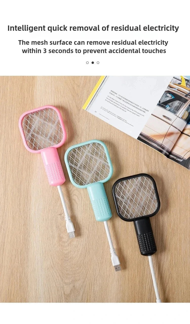 Mosquito Swatter Trap Mini USB UV Light Pest Control Electric Shock Mosquito Killer Lamp Portable Fly Bug Zapper Summer