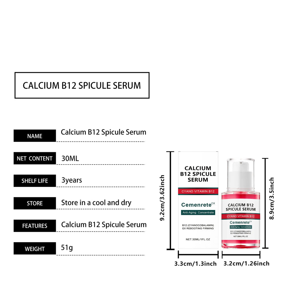 Calcium Anti-Aging Skincare Set – B12 Spicule Serum, Eye Patches & Multi Balm, Fades Fine Lines & Dark Circles