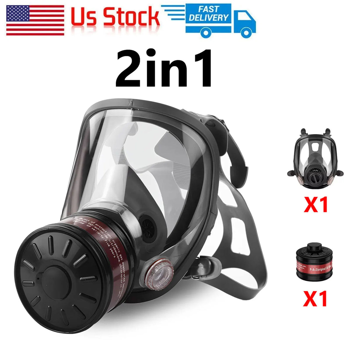 6803 Full-Face Respirator Mask Kit