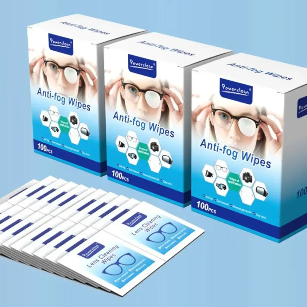 Viewring Disposable Lens Cleaning Wipes – Anti-Fog, Anti-Dust Microfiber Towelettes for Glasses, Sunglasses & Phone Screens | 10/30/50/100 Pack