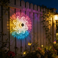 Solar Mandala Solros Projektor Vägglampa Utomhus Trädgårdsdekoration Landskapsbelysning för Uteplats Trädgård Gods Veranda Gård
