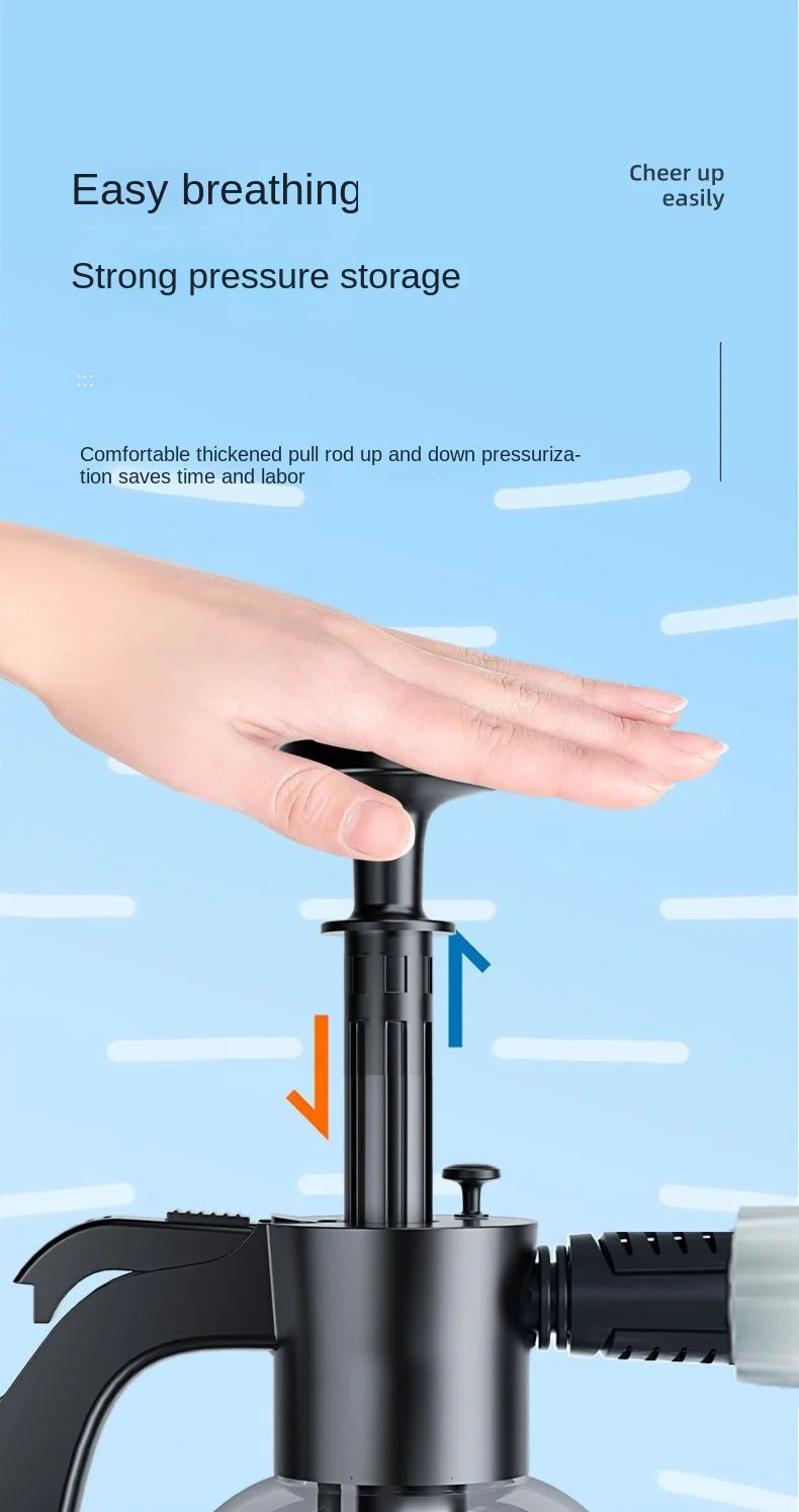 2L Handheld Foam Sprayer for Car High Pressure Hand Pump  With Pressure Relief Valve Car Wash Spray Bottle Window Cleaning Tools