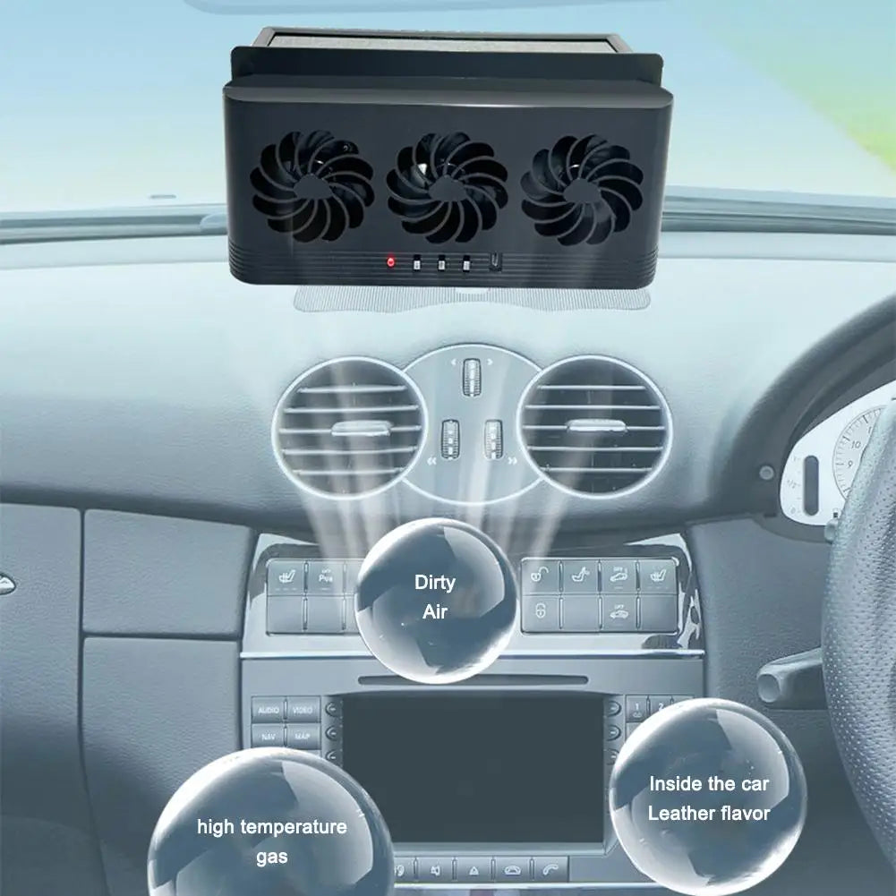 Solar-Assisted Car Window Ventilation Fan