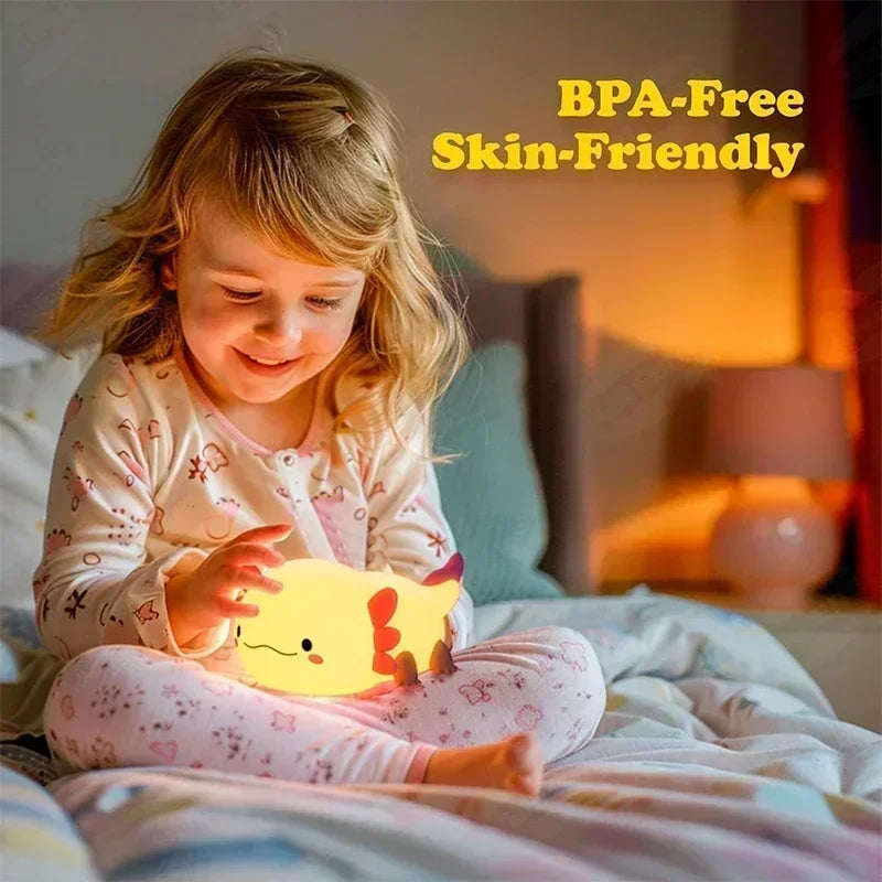Rechargeable Axolotl Night Light with Touch Control