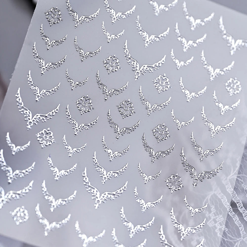 Embossed Nail Art Stickers – 1 Sheet