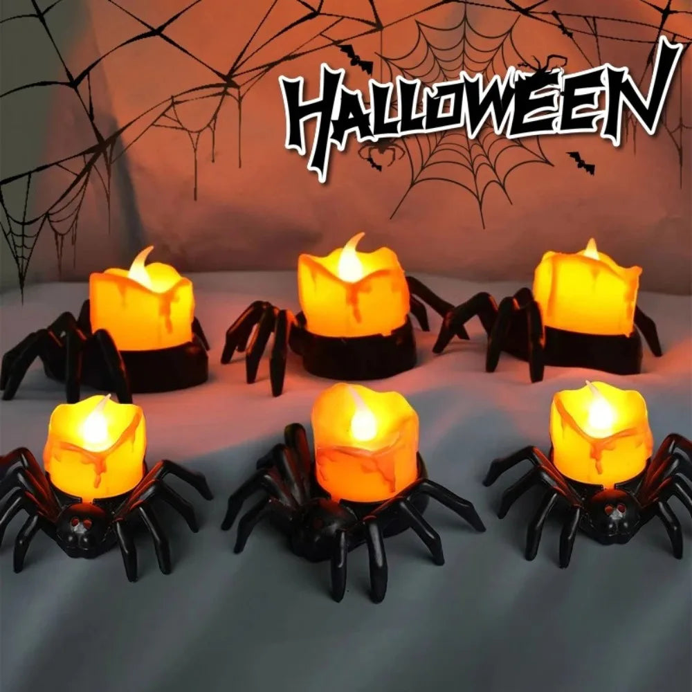 Halloween Spider LED Candle Lights – 1, 2 or 5 Pieces