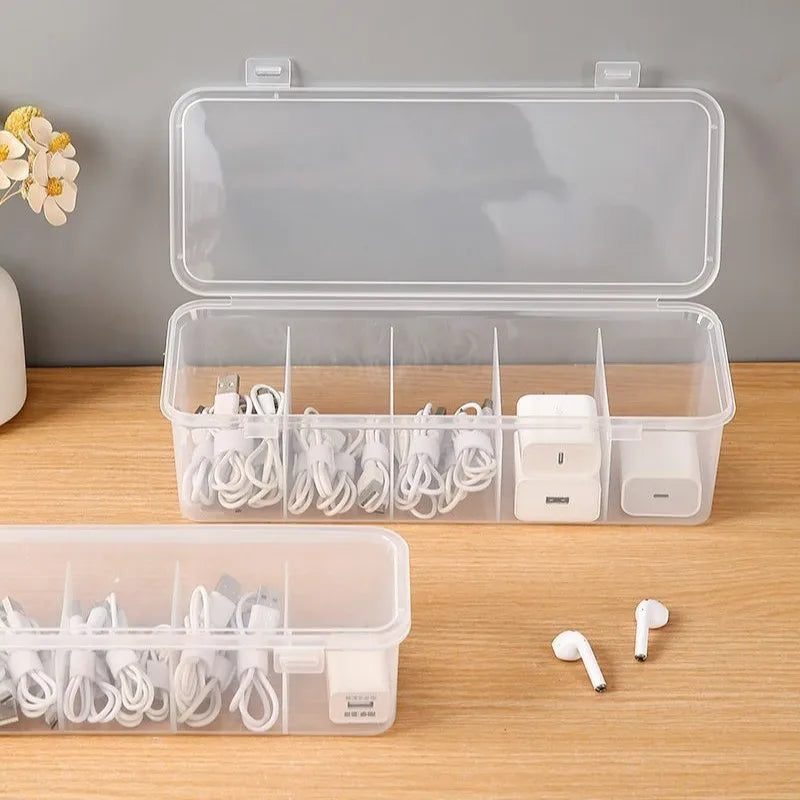 Clear Cable Management Box with Lid – Small, Medium or Large