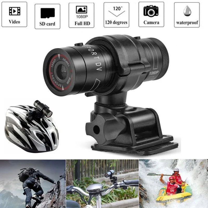 Mini Sport DV Action Sports Camera Flashlight Helmet Full HD 1080P Video Ideal for Bike, Cycle, Motorcycle Waterproof Camcorder