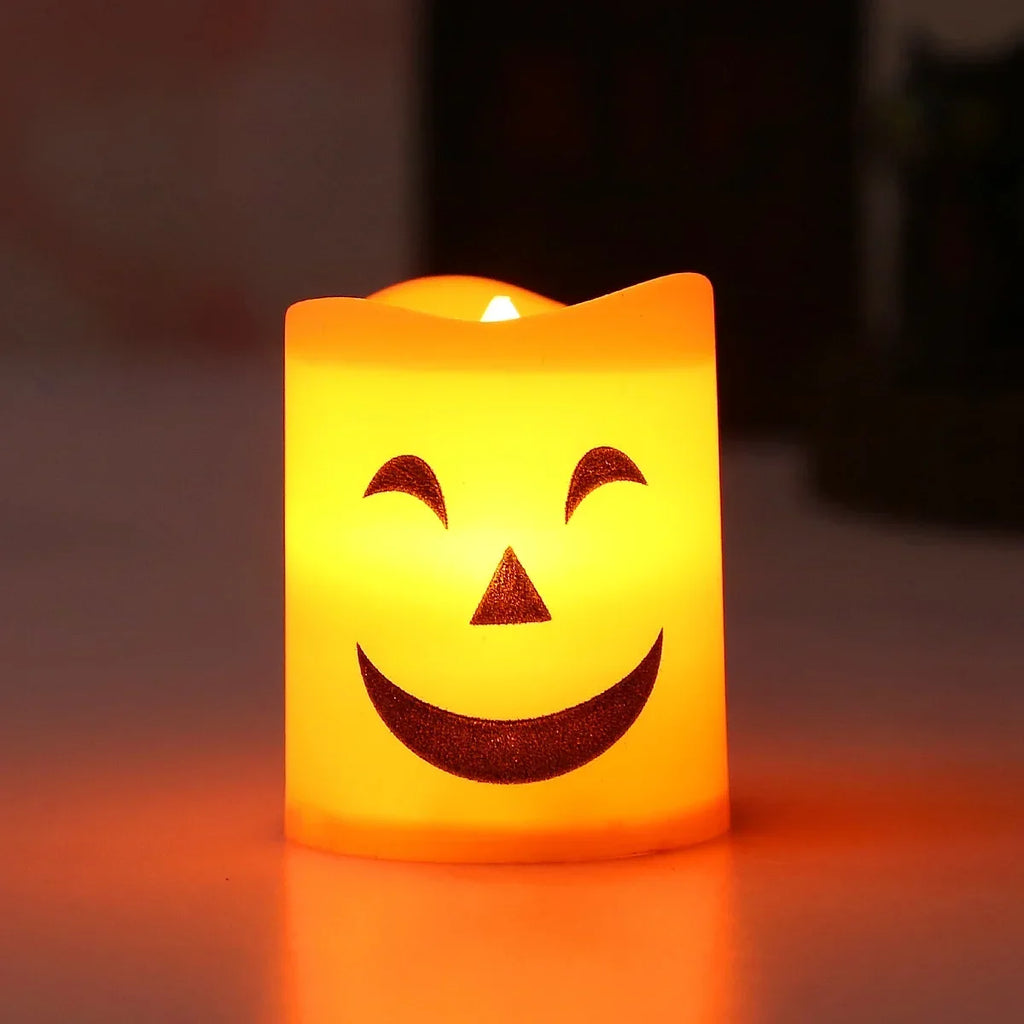Halloween Jack-o’-Lantern LED Candles – 6-Piece Set