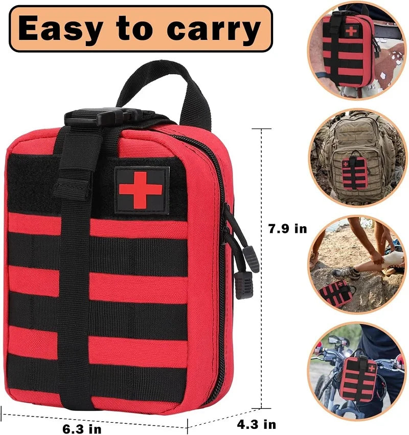 Waterproof Oxford Molle First Aid Pouch – IFAK Emergency Waist Pack for Outdoor Adventures
