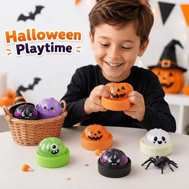 Halloween Bun Squishy Toy - Slow Rebound Stress Relief, 1–5 Pack, 5 Colors