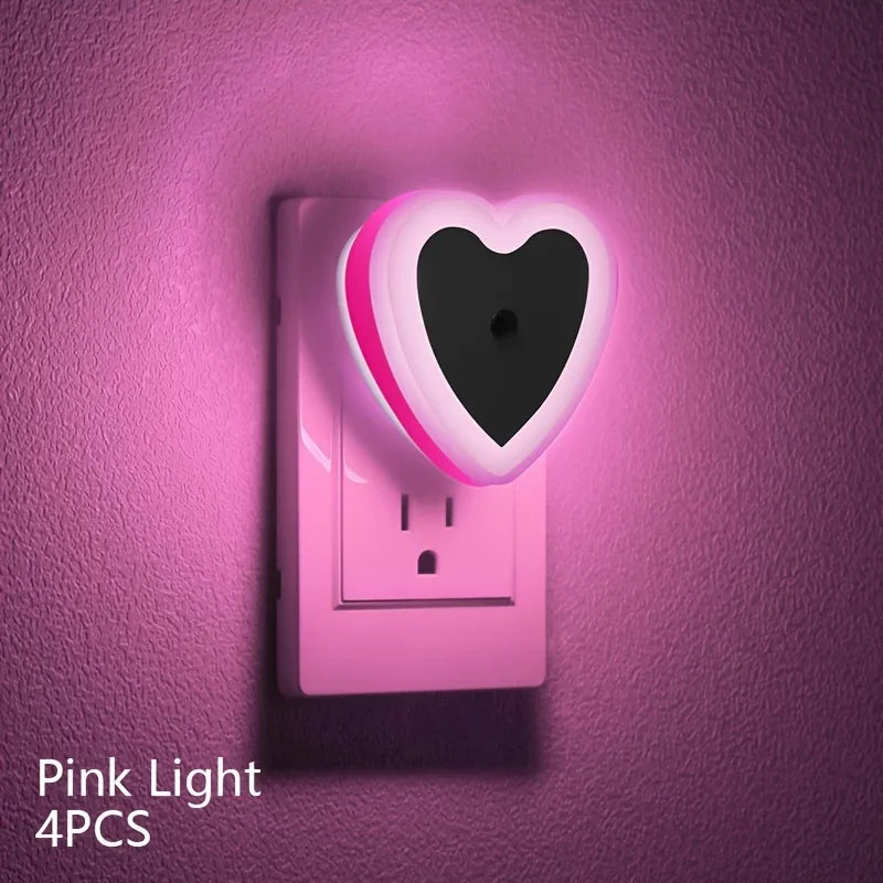 Heart-Shaped LED Plug-In Night Light