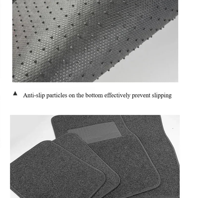 4-Piece Carpet Car Floor Mats – Front & Rear Set for Cars, SUVs & Vans