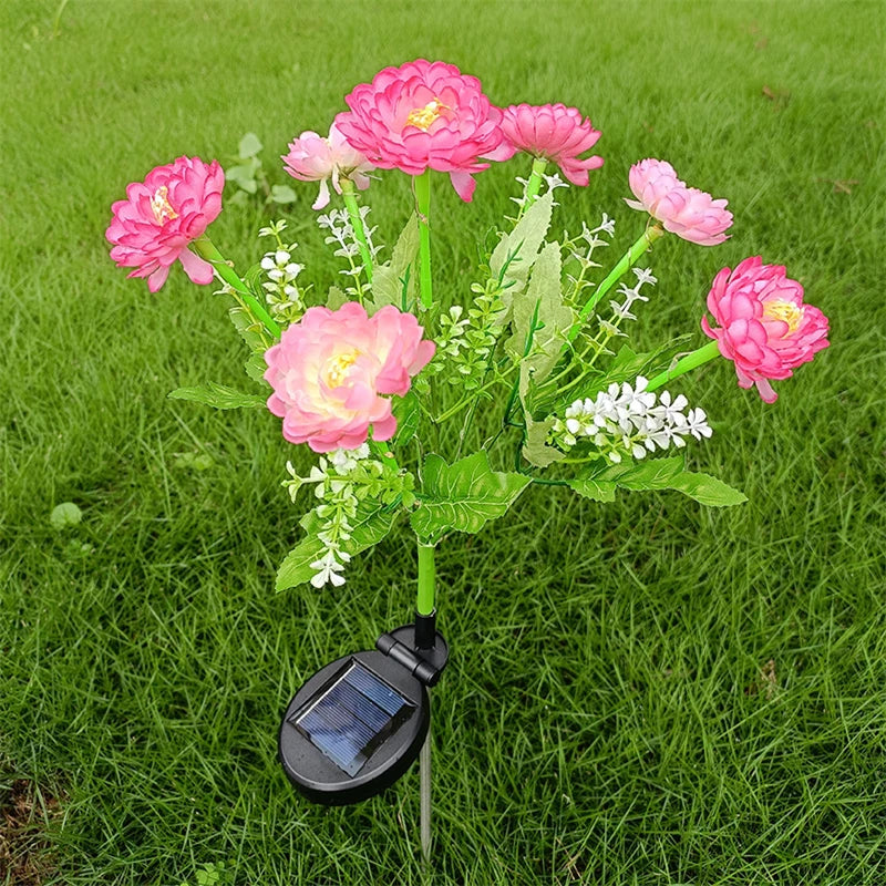Solar Snow Lotus Flower Lawn Lamp – Outdoor Garden Light for Yard, Patio, Wedding & Mother’s Day Décor