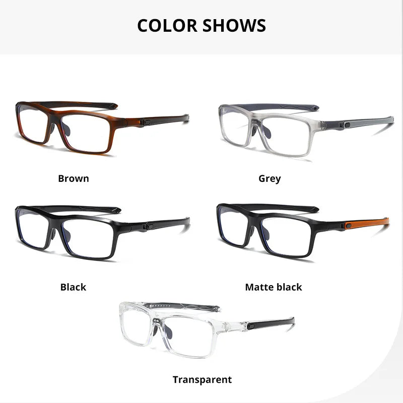Gmei Optical TR90 Rectangular Sports-Style Eyeglass Frame