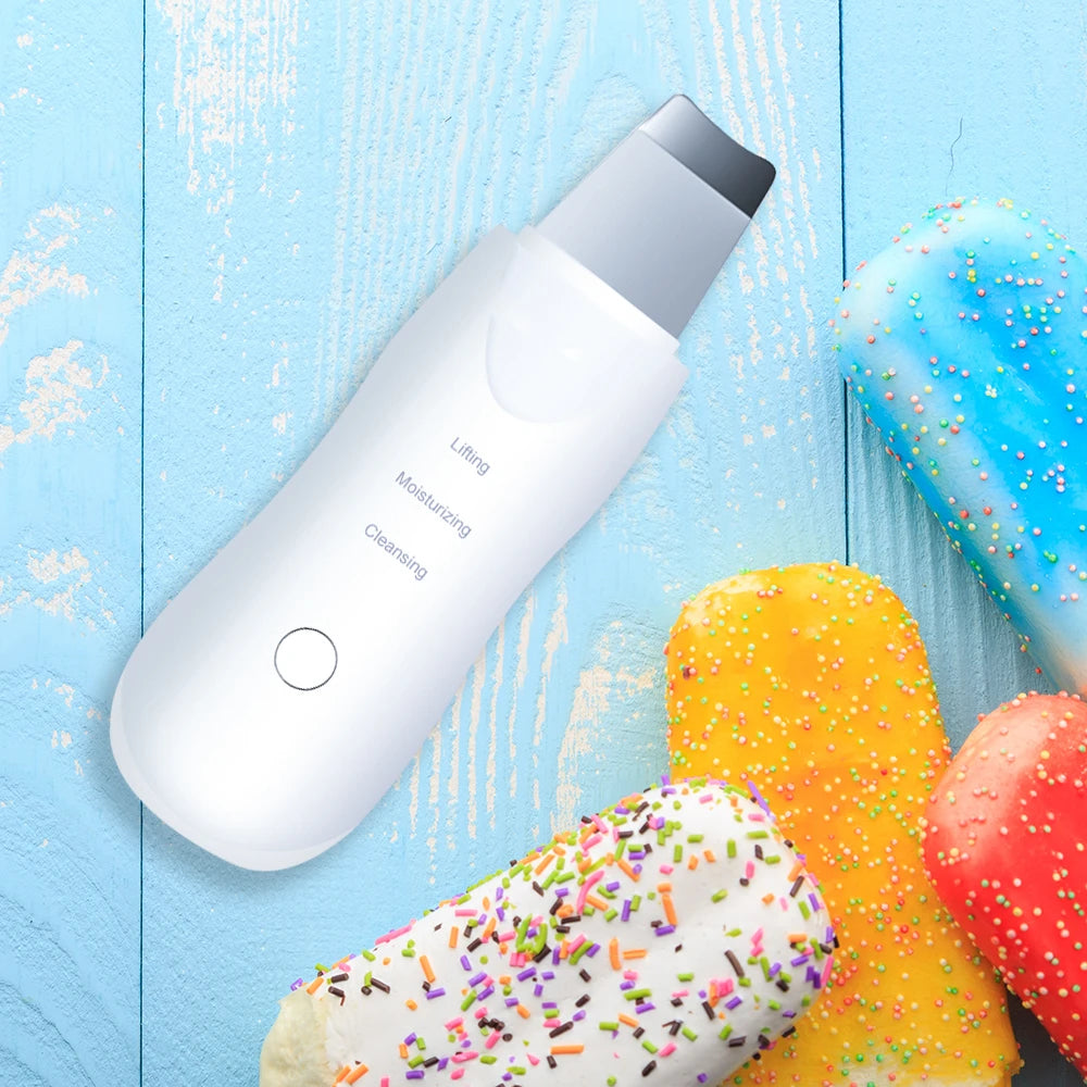 Facial Skin Scrubber – Vibrating Blackhead Remover & Face Lifting Spatula Tool