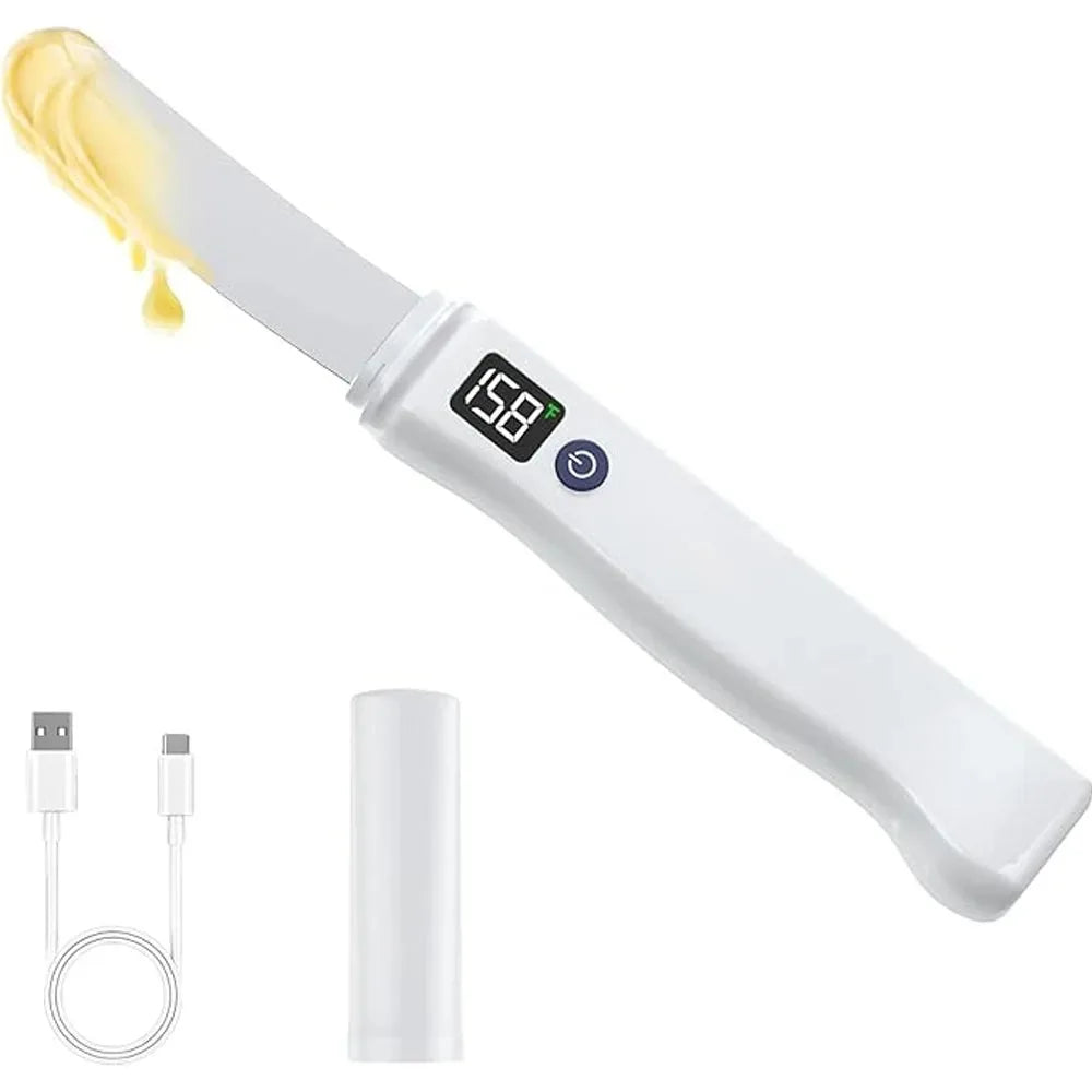 USB Rechargeable Heated Butter Knife – Electric Spreader for Cold Butter, Cheese & Chocolate, LED Display, CE Certified