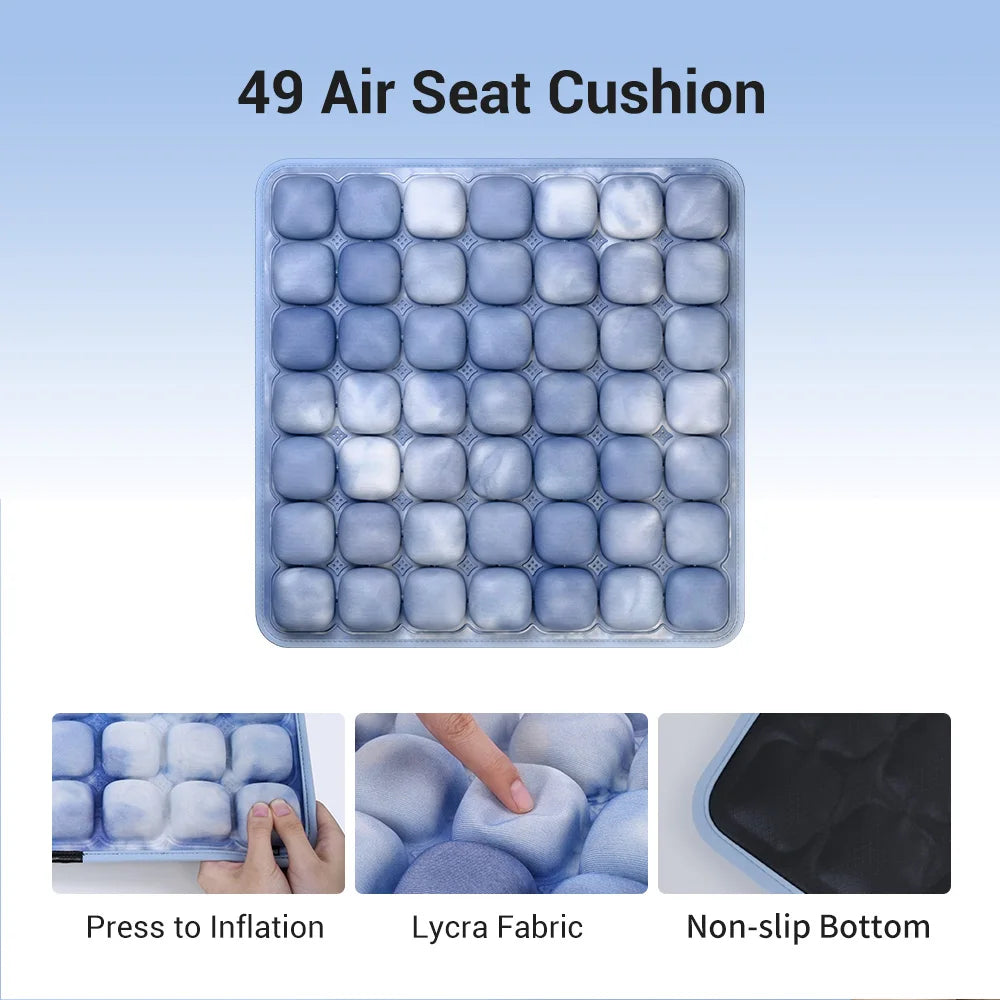 49-Cell Honeycomb Air Seat Cushion – Breathable Pressure Relief for Office, Home & Outdoor Use