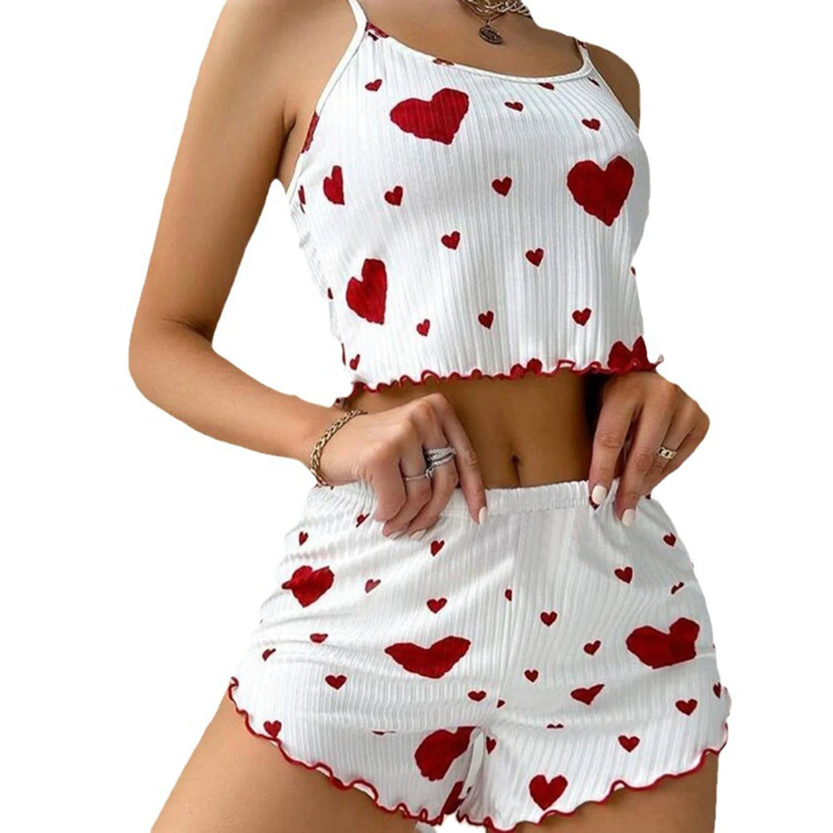 Women’s Spaghetti-Strap Pajamas with Shorts