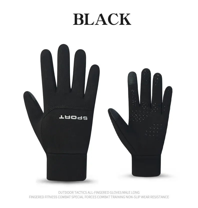 Full-Finger Sports Gloves with Textured Grip Palms